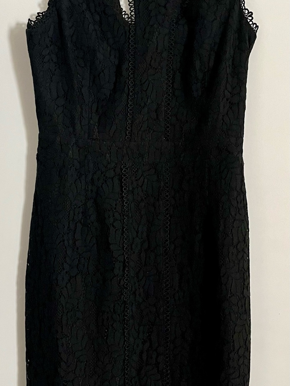 Adelyn Rae Black Strapless Lace Dress